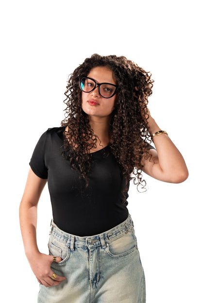 Short sleeve basic top