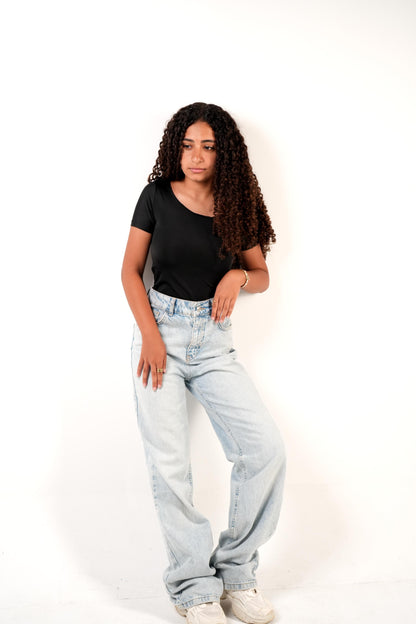 Short sleeve basic top